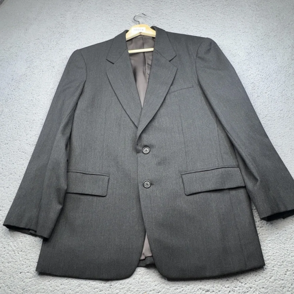 Bhambi's Blazer Mens 40R Gray Wool Holland & Sherry Savile Row Sport Coat Jacket